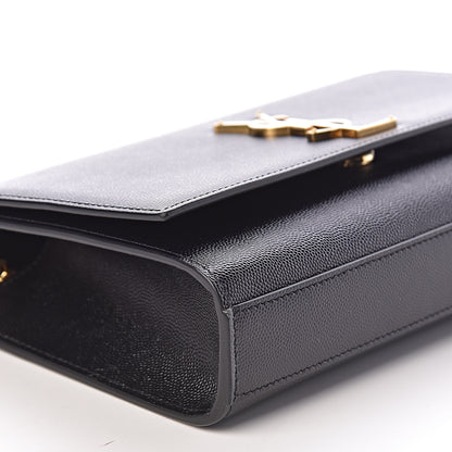 Saint Laurent Grain De Poudre Medium Classic Monogram Kate Satchel Black 8 of 9