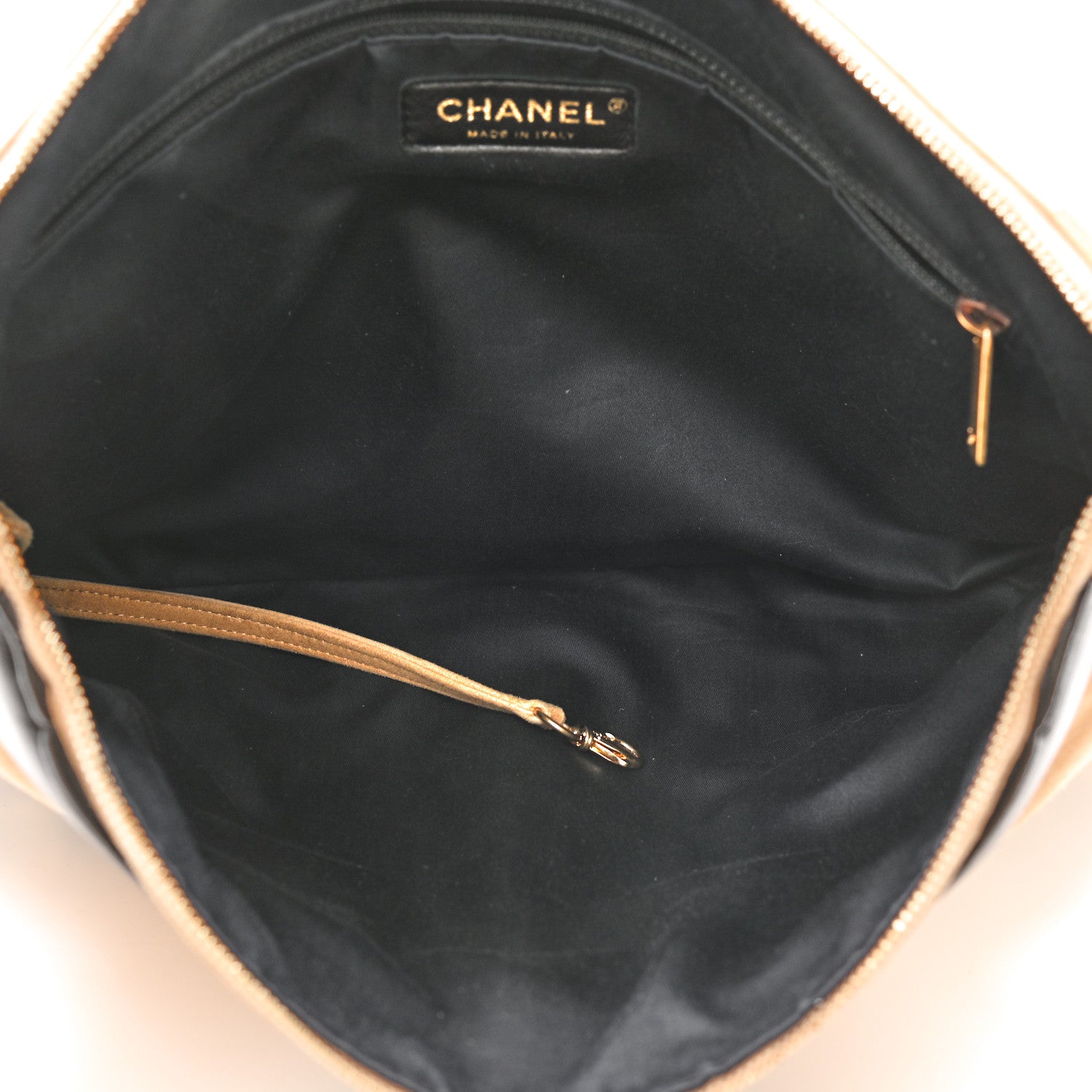 Chanel Suede Lambskin Small Girl Bag Beige Black 5 of 11