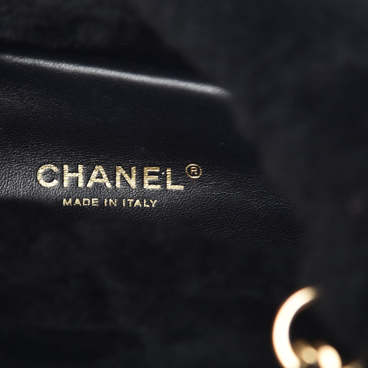 Lambskin Shearling Quilted CC Backpack Black