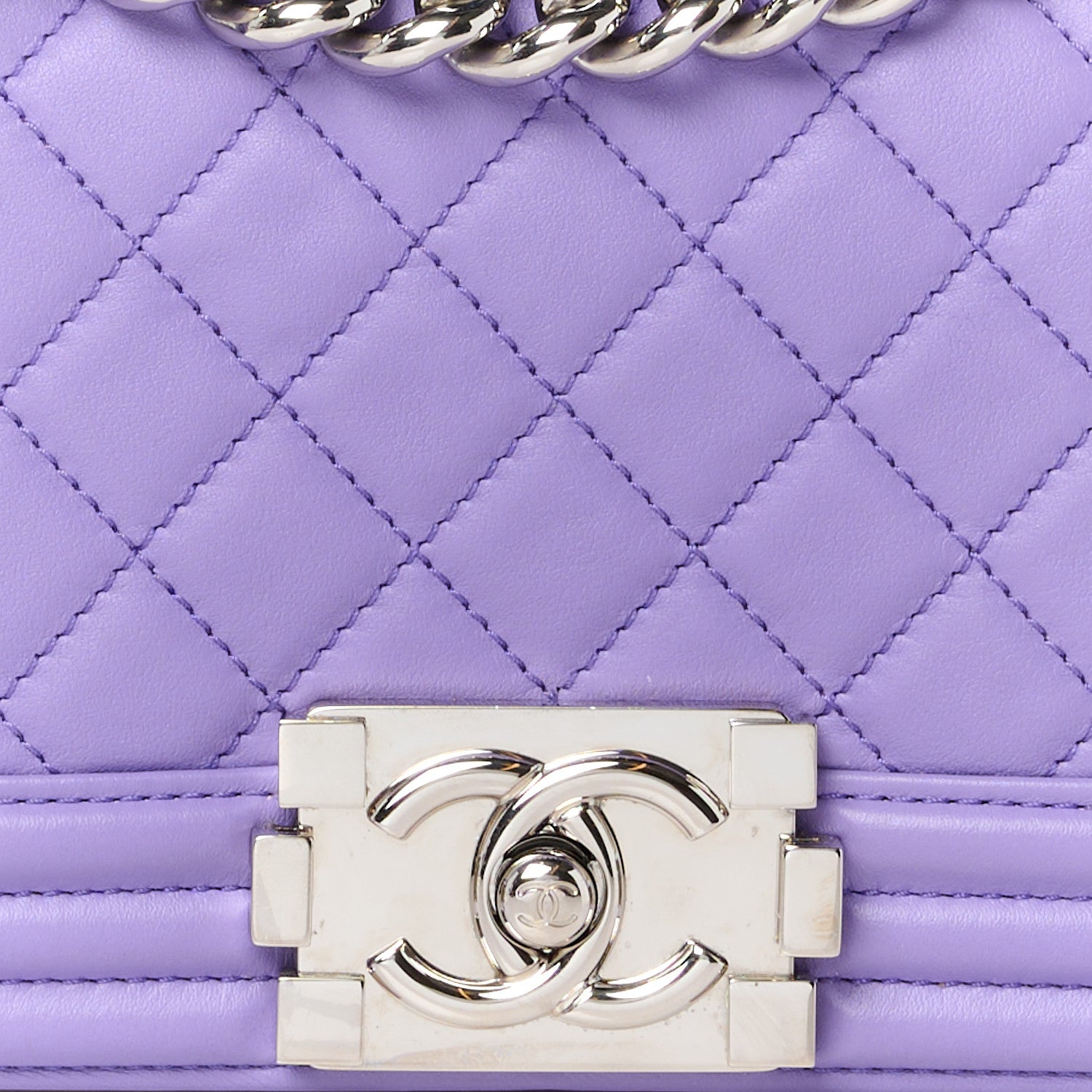 Chanel Lambskin Quilted Small Boy Flap Purple 8 of 11