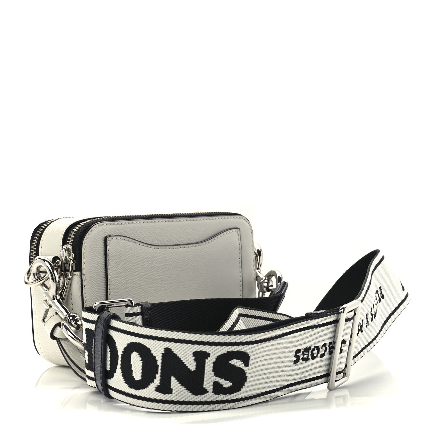X Peanuts Saffiano Small Snoopy Snapshot Camera Bag White Black