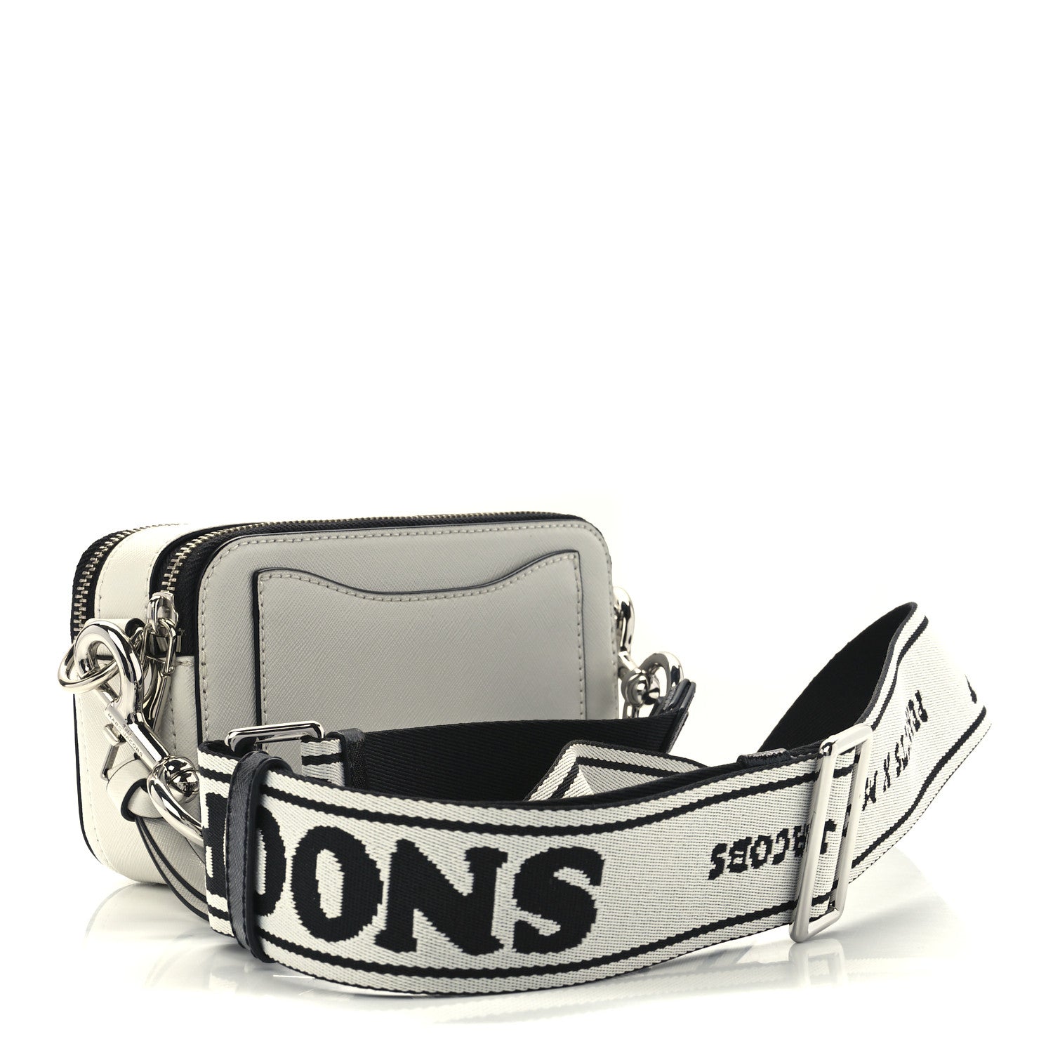 Marc Jacobs X Peanuts Saffiano Small Snoopy Snapshot Camera Bag White Black 3 of 15