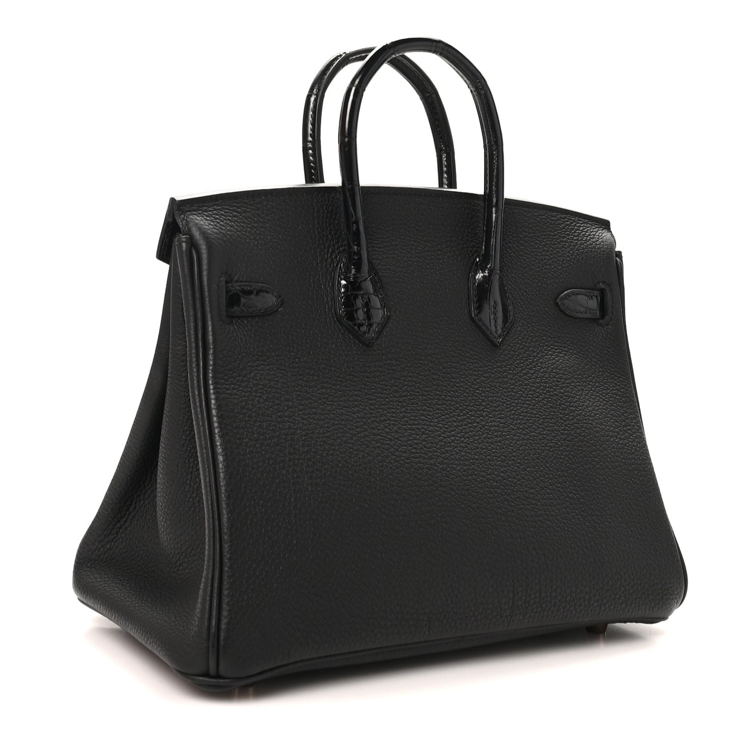 Togo Shiny Niloticus Crocodile Birkin Touch 25 Black