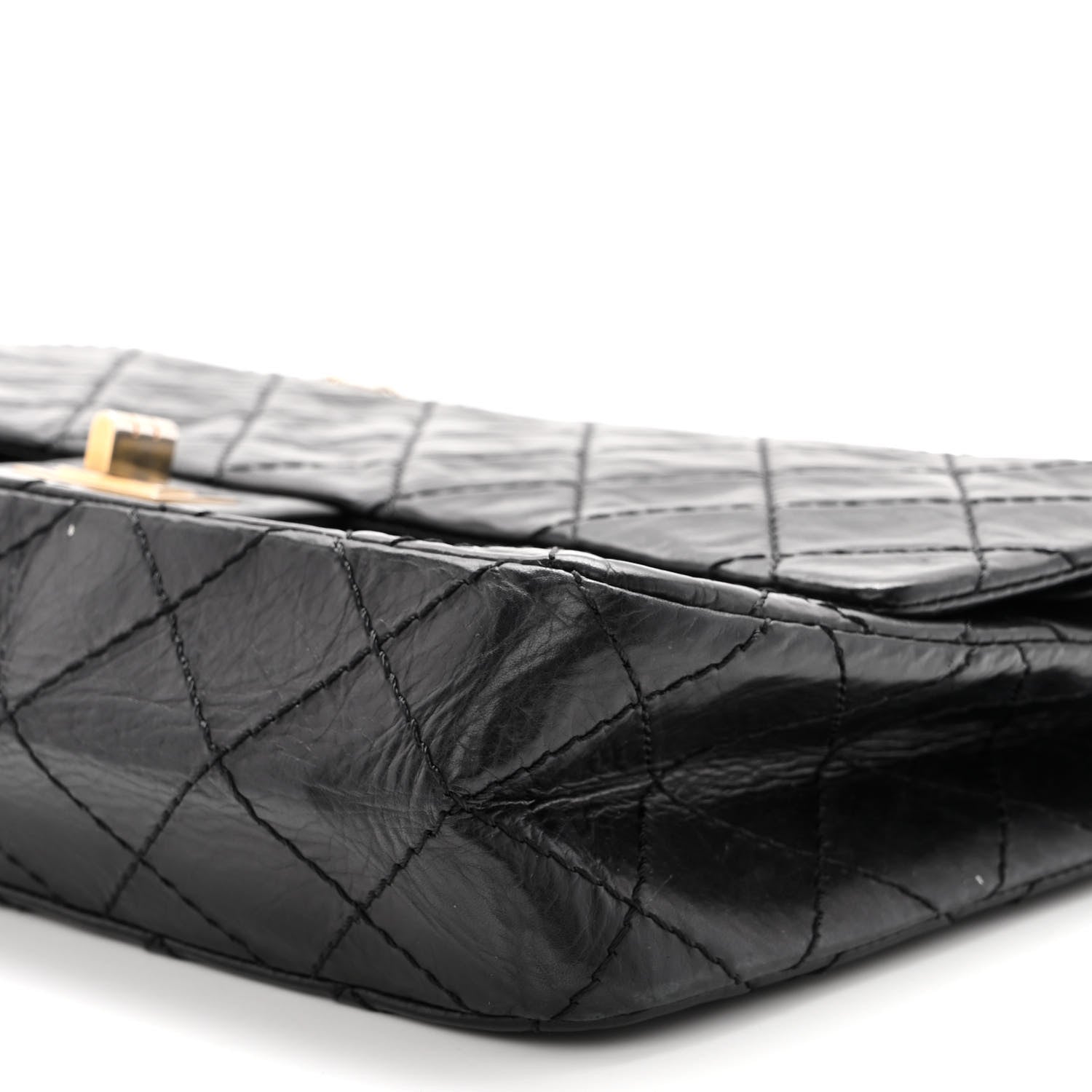 Chanel Aged Calfskin Quilted 50th Anniversary 2.55 Reissue 226 Flap Black 10 of 12