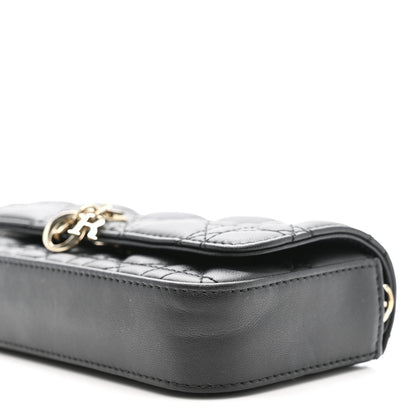 Christian Dior Lambskin Cannage Dior Talk Phone Pouch Black 10 of 10