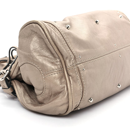 Chloe Metallic Calfskin Paddington Satchel Taupe 9 of 13