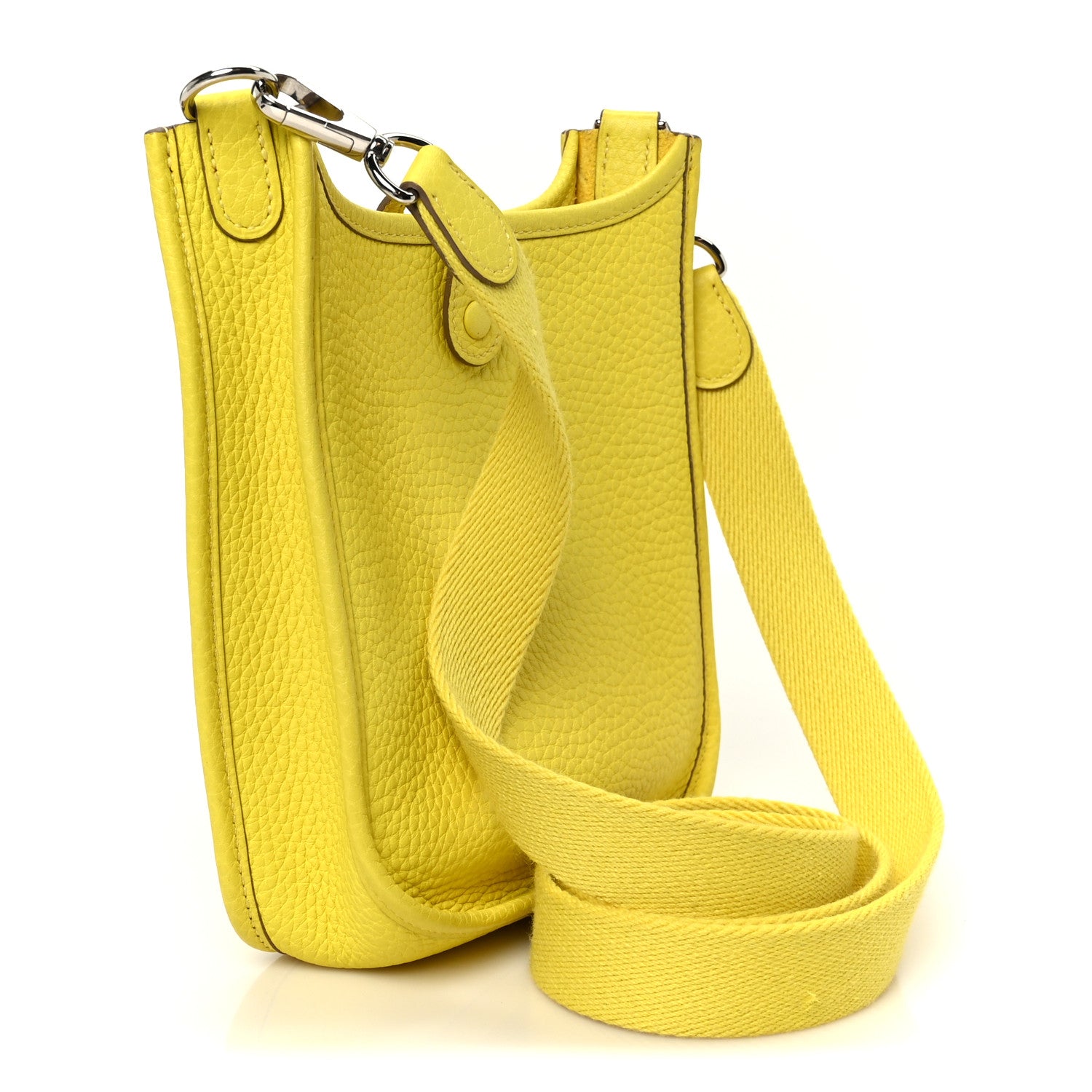 Hermes Taurillon Clemence Evelyne TPM Lime 3 of 11