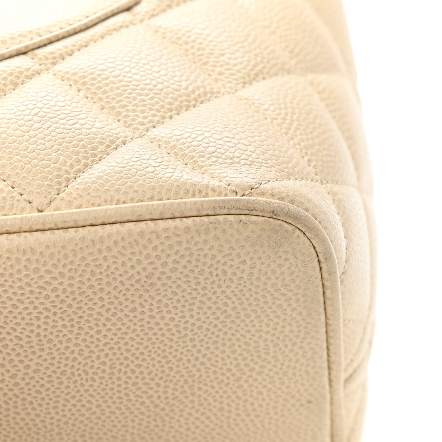 Caviar Quilted Medallion Tote Beige
