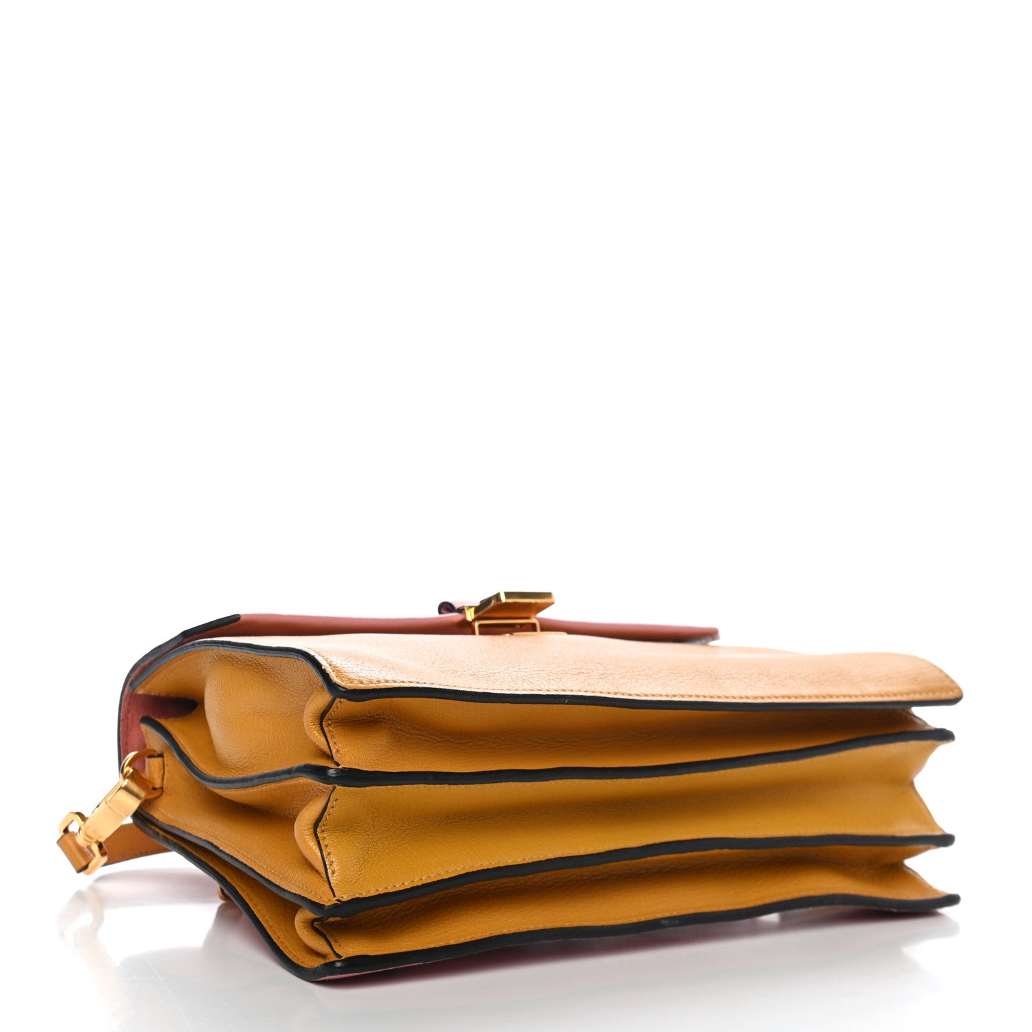 Miu Miu Goatskin Madras Top Handle Bag Rosa Soleil 3 of 7