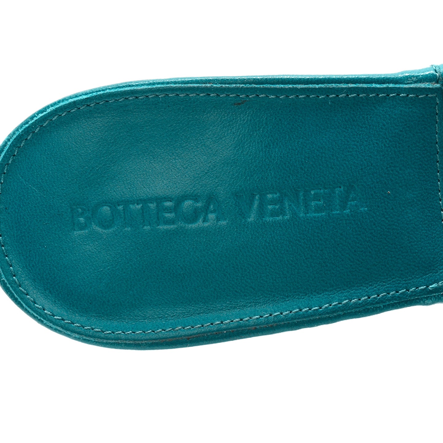 Nappa Maxi Intrecciato Lido 90mm Mule Sandals 38 Vintage Blue