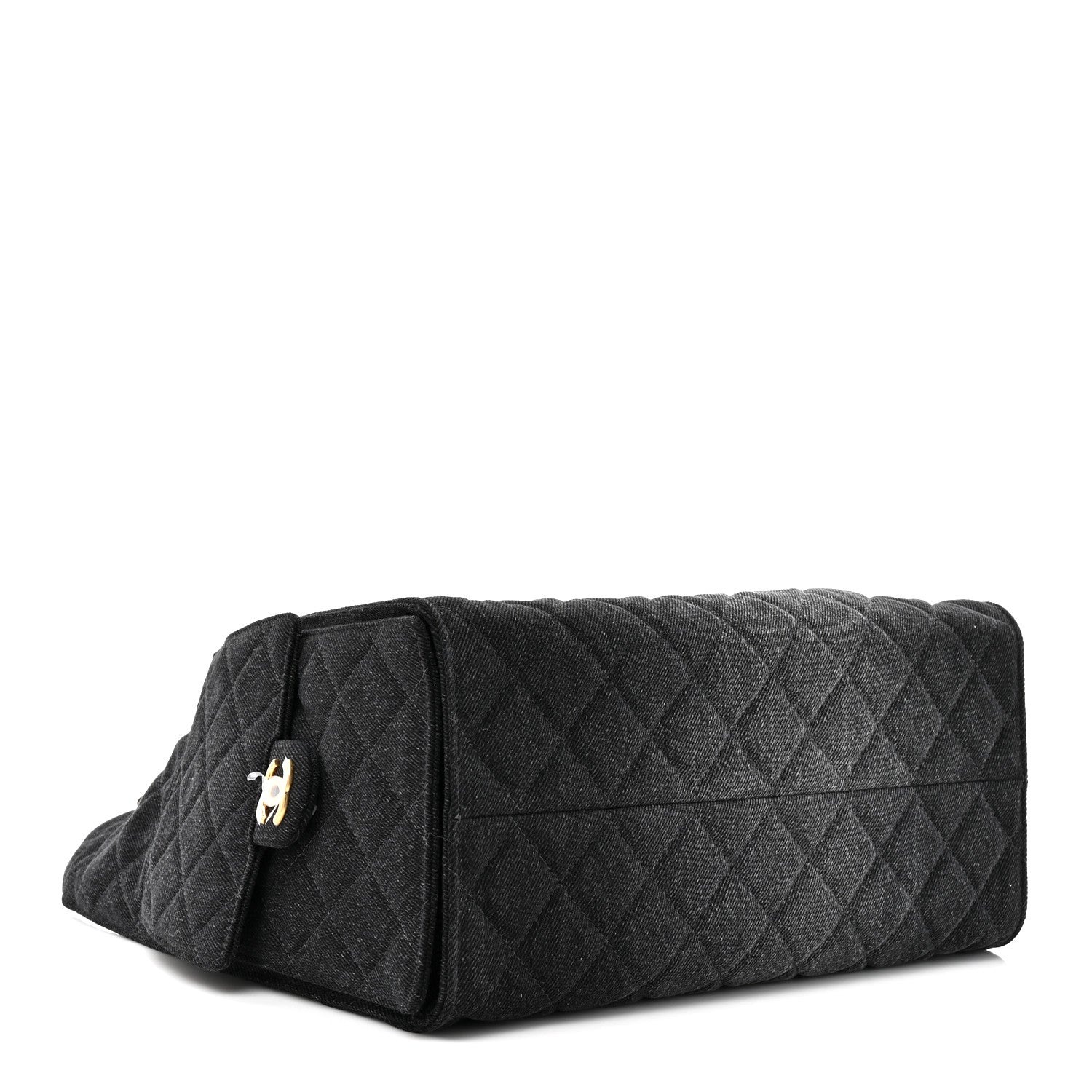 Chanel Washed Denim Quilted Medium Chanel 25 Handbag Black 5 of 10