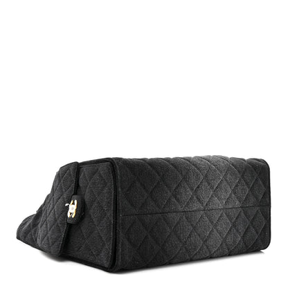 Chanel Washed Denim Quilted Medium Chanel 25 Handbag Black 5 of 10