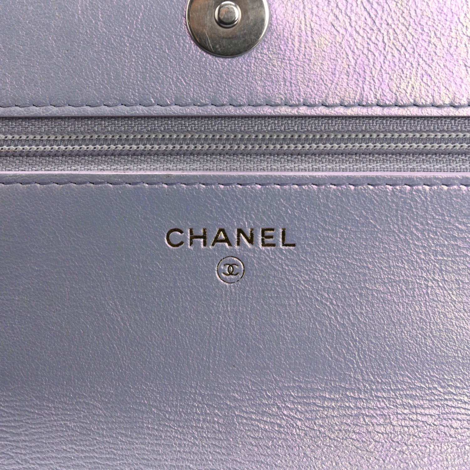 Chanel Iridescent Calfskin Quilted Chanel 19 Wallet On Chain WOC