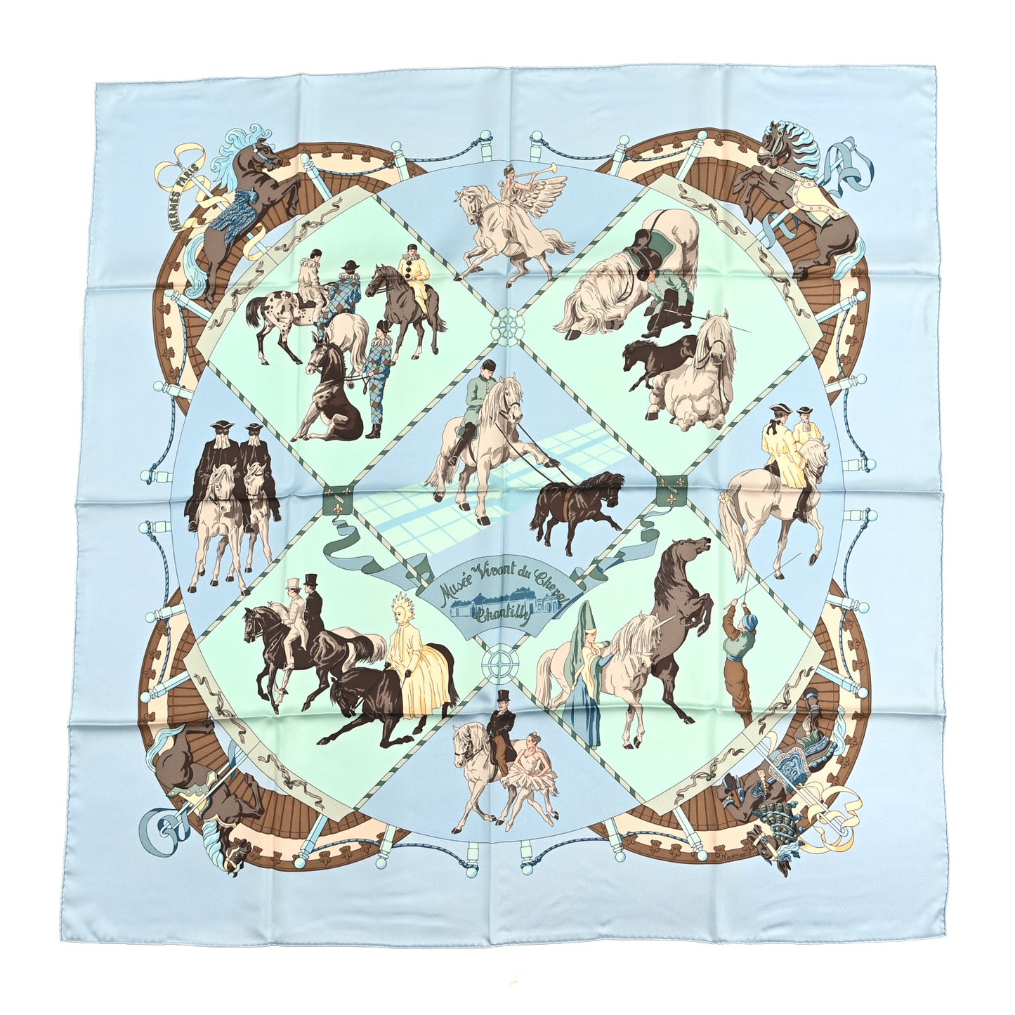 Silk Musee Vivant du Cheval Chantilly Scarf 90
