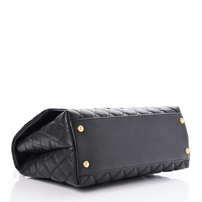 Chanel Caviar Quilted Small Coco Handle Flap Black 5 of 9