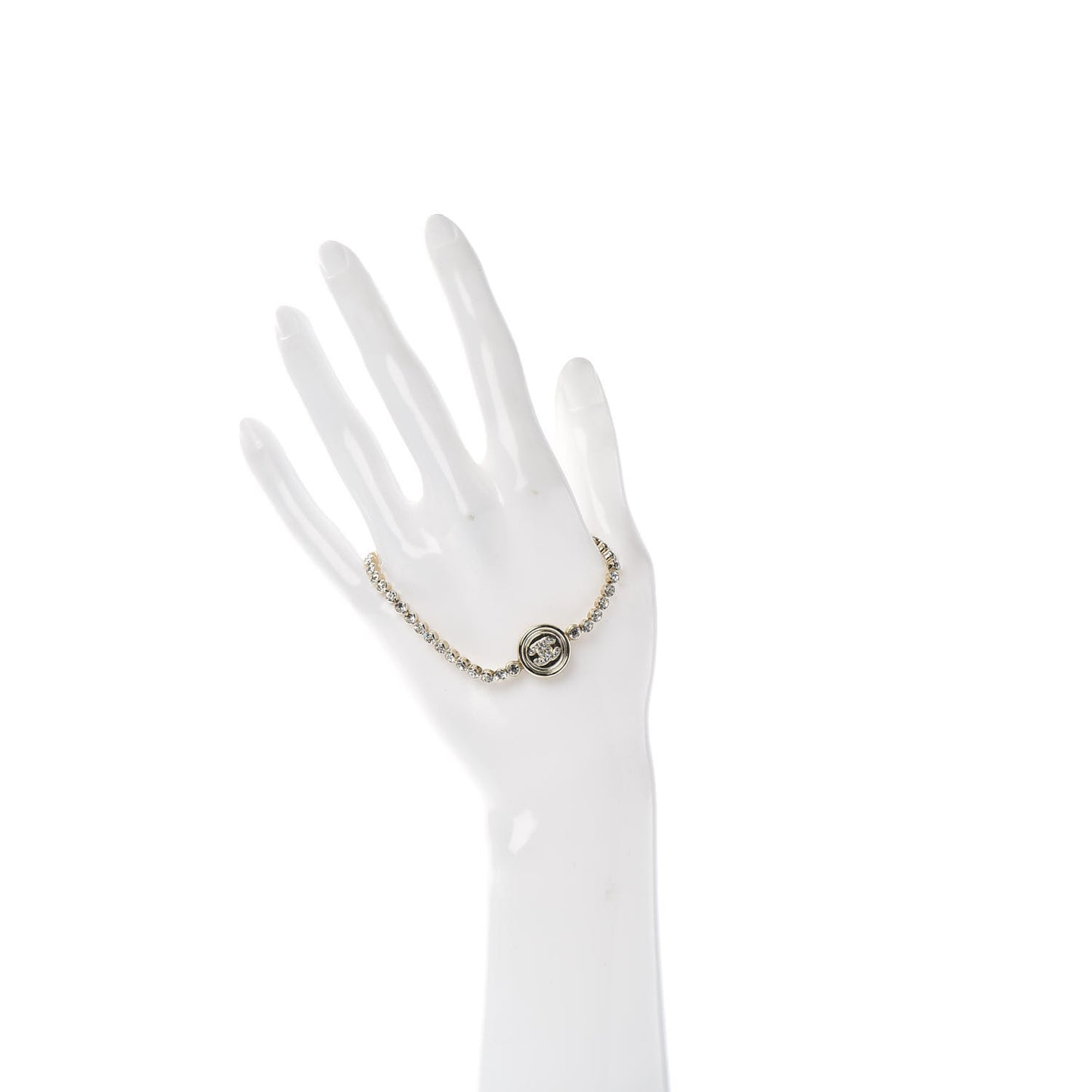 Crystal CC Chain Bracelet Gold