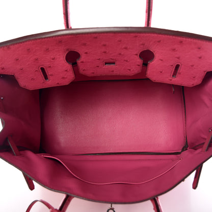Hermes Ostrich Birkin 35 Fuchsia 8 of 43