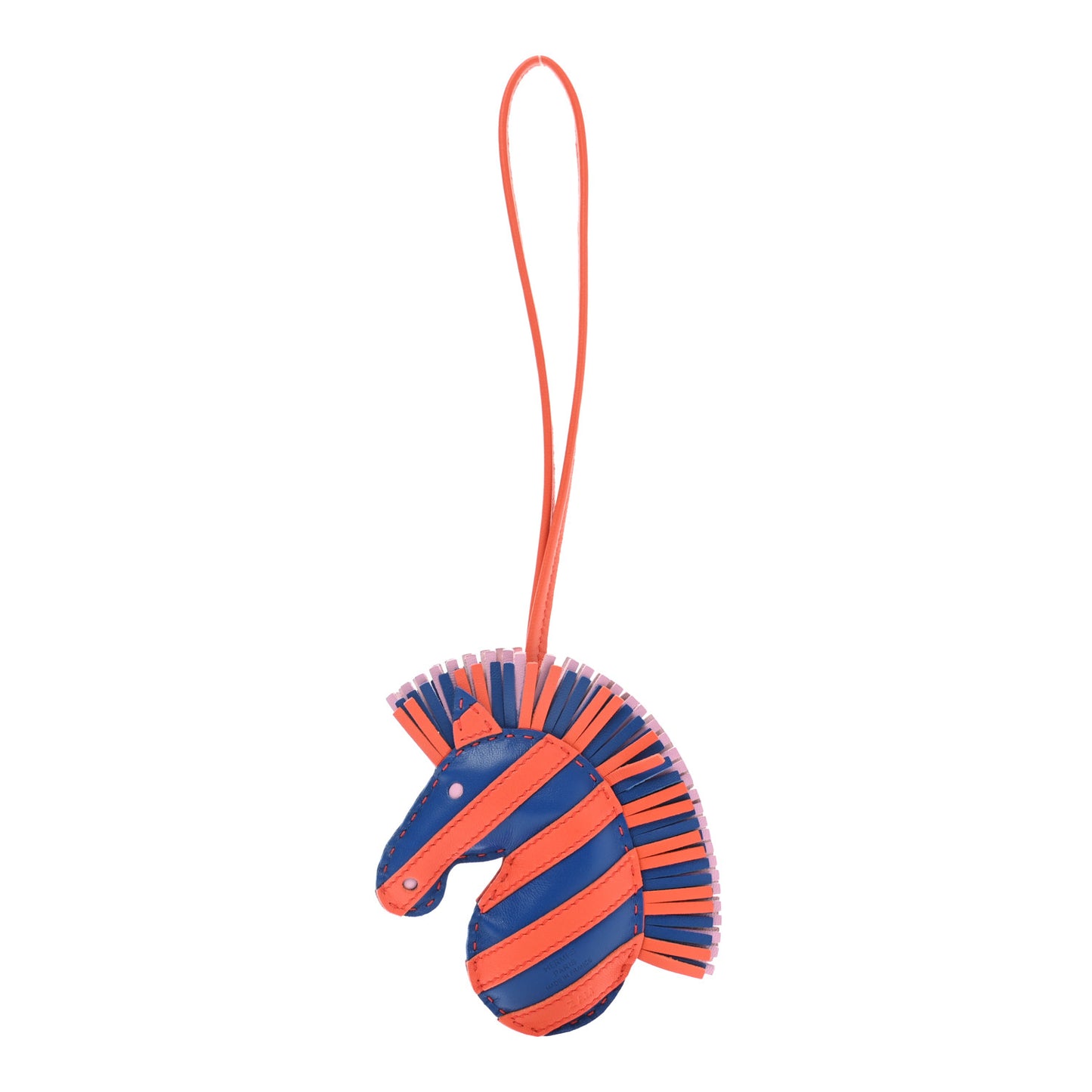 Milo Lambskin Geegee Savannah Bag Charm Bleu De France Orange Poppy Mauve Sylvestre