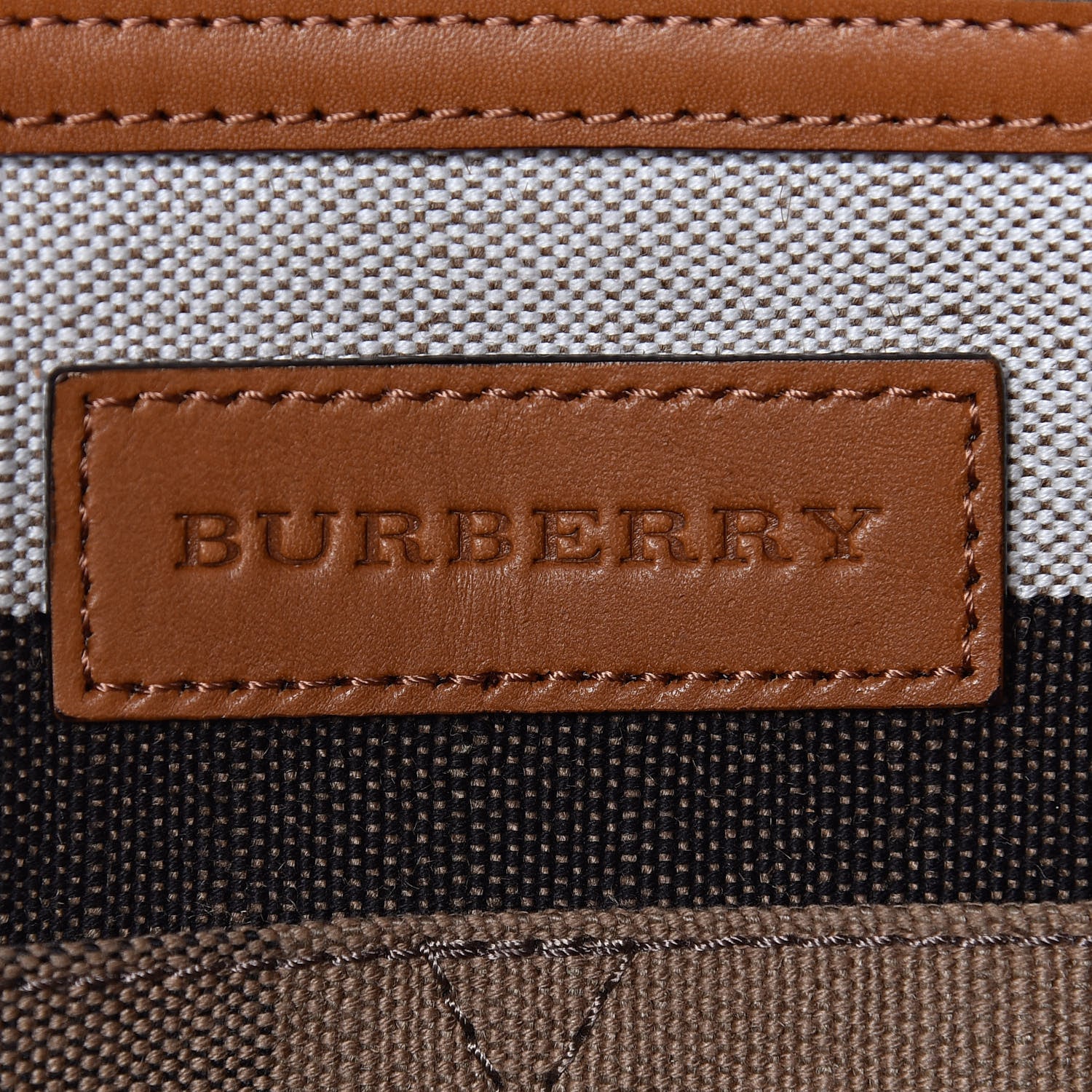 Burberry Canvas Mega Check Calfskin Chevron Medium Hobo Multicolor 8 of 14