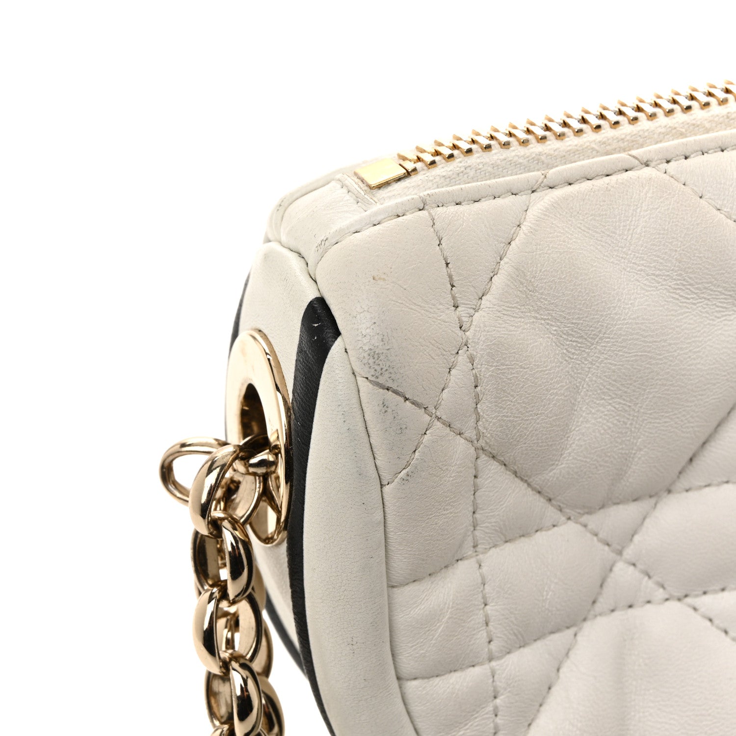 Christian Dior Lambskin Cannage Small Dior Vibe Hobo Bag White 14 of 17