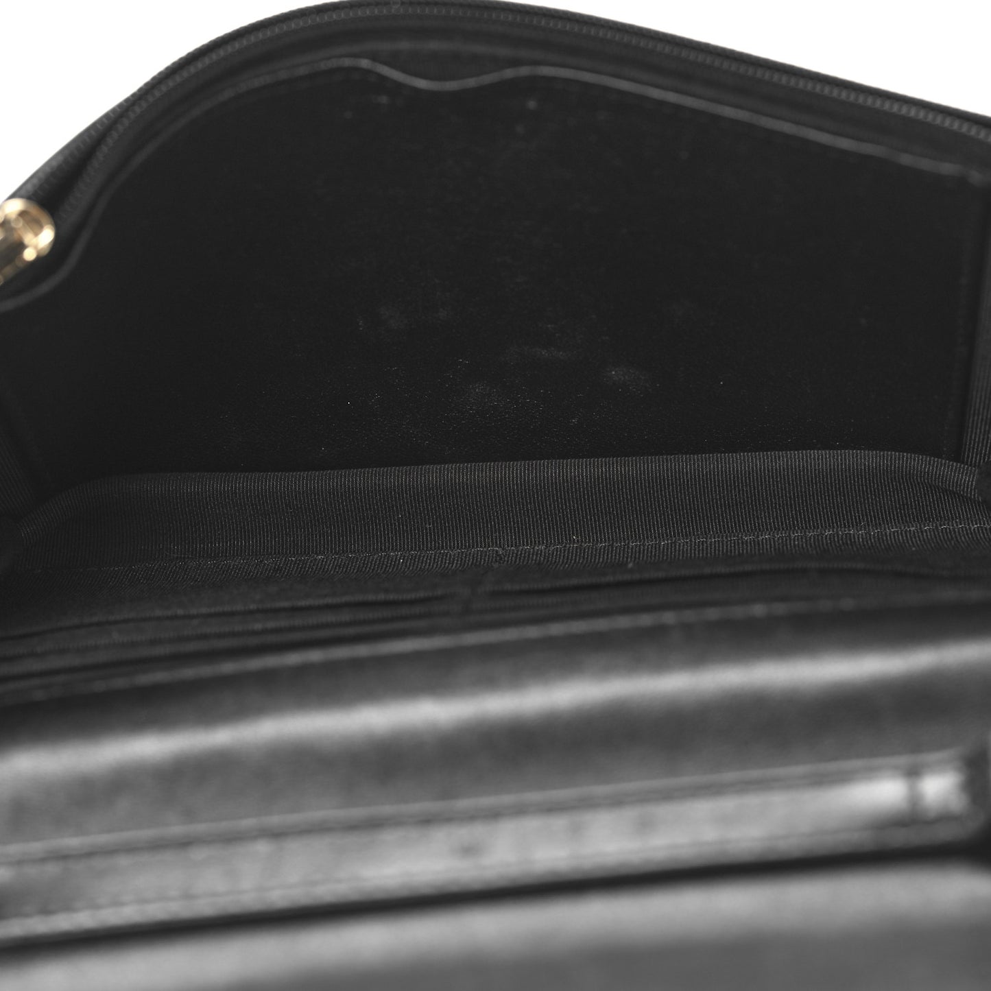 Lambskin Quilted Coco Charms Wallet On Chain Black