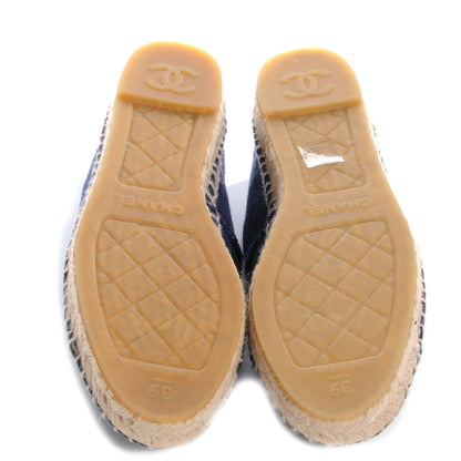 Chanel Denim Espadrilles Blue Black 39 5 of 7
