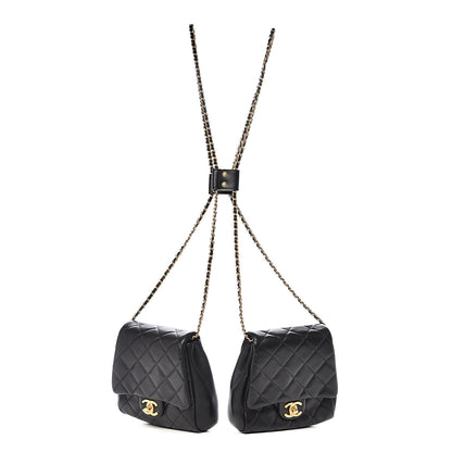 Chanel Lambskin Quilted Side-Packs Black 1 of 13