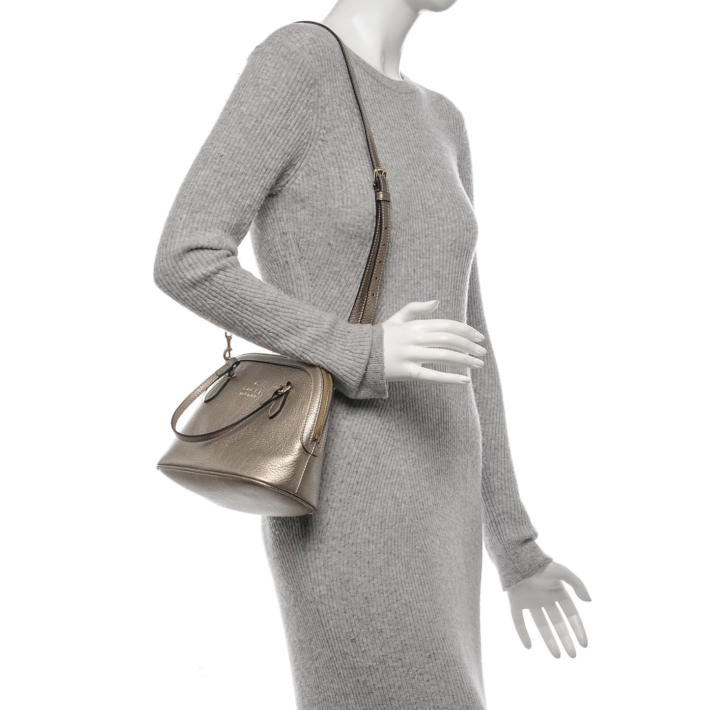 Calfskin Mini Dome Bag Pewter