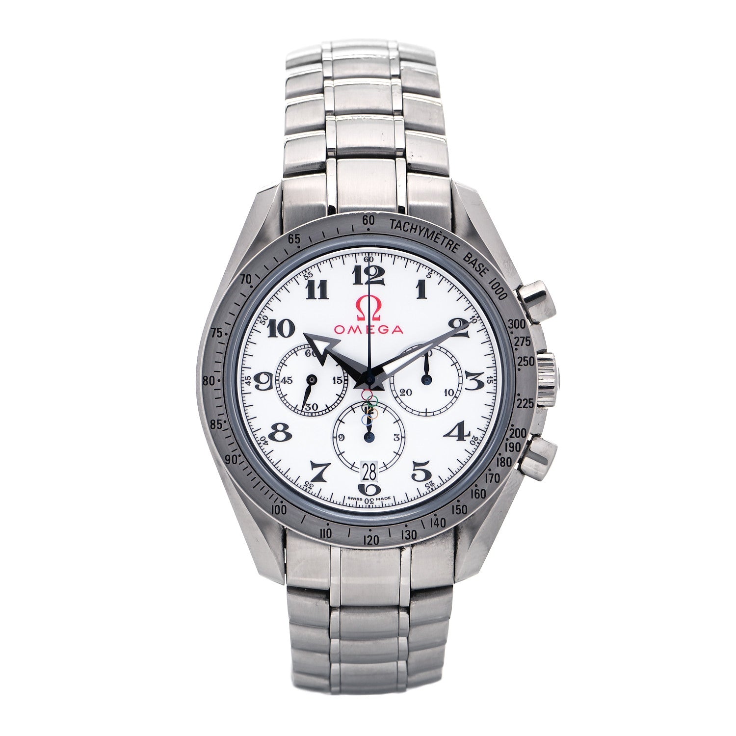 Omega Stainless Steel 42mm Speedmaster Date Olympic Series Automatic Watch White 321.10.42.50.04.001 1 of 5