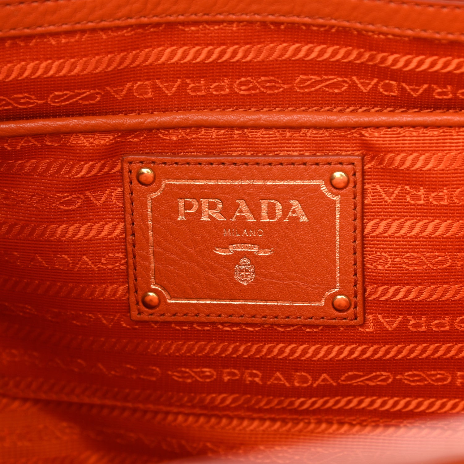 Prada Vitello Daino Tote Papaya 5 of 16