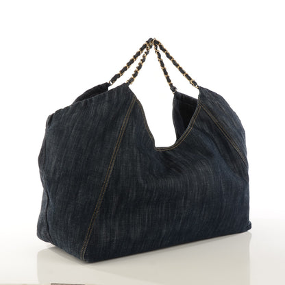Chanel Denim XL Coco Cabas Tote Blue 3 of 8