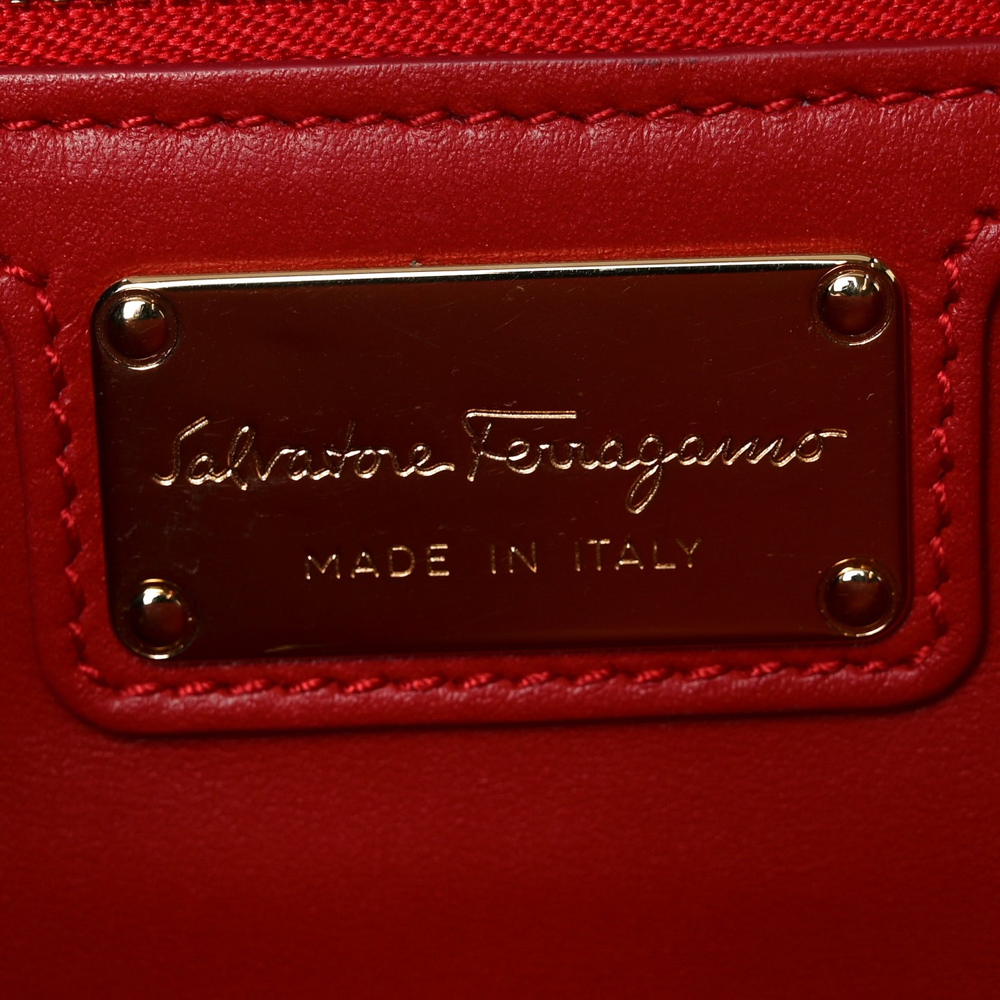 Printed Calfskin Ginny Shoulder Bag Red