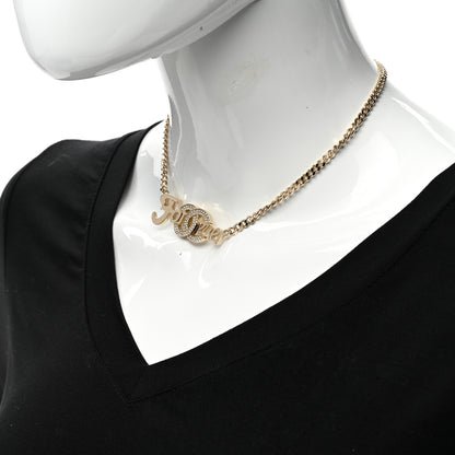 Chanel Crystal CC Forever Necklace Gold 2 of 6