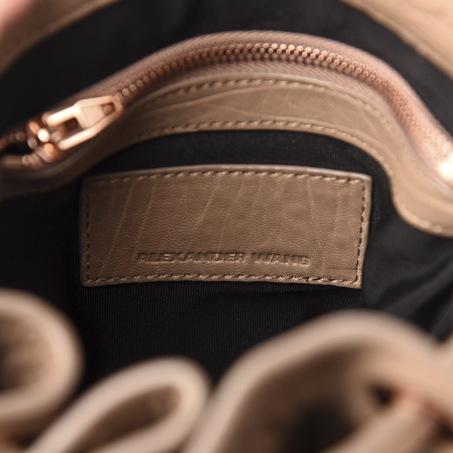 Alexander Wang Pebbled Lambskin Diego Bucket Bag Latte 6 of 12