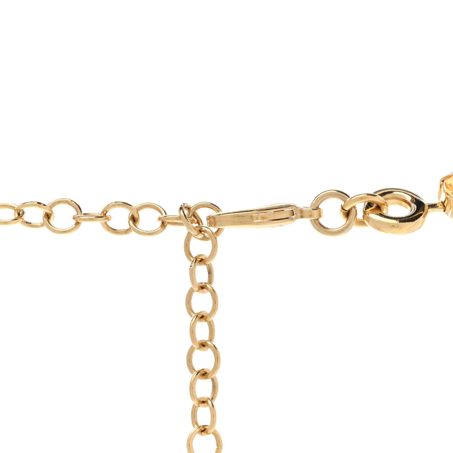 Chanel Crystal CC Choker Necklace Gold Pink Orange Purple Yellow 5 of 7