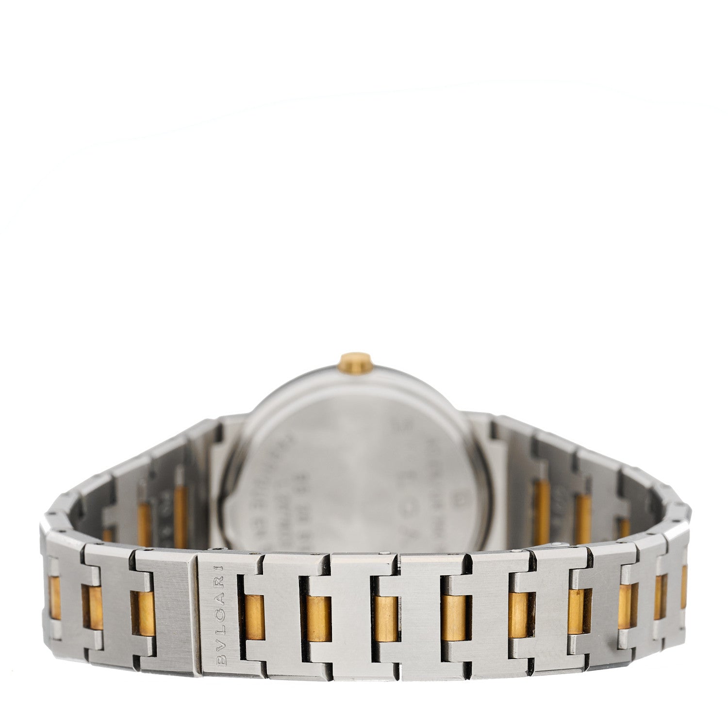 Bulgari Stainless Steel 18K Yellow Gold 26mm Quartz Watch Black 3 of 4