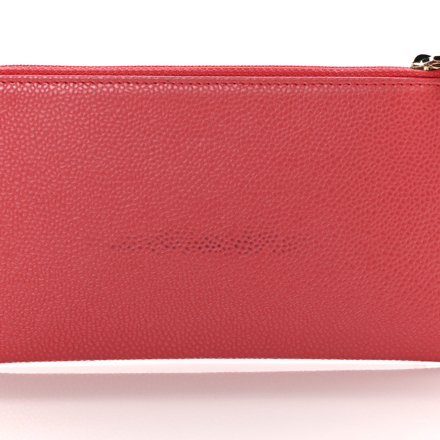 Chanel Caviar CC Classic Zip Pouch Coral 8 of 8