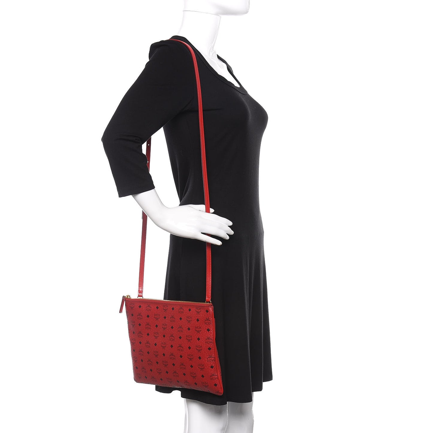 Visetos Medium Crossbody Pouch Ruby Red