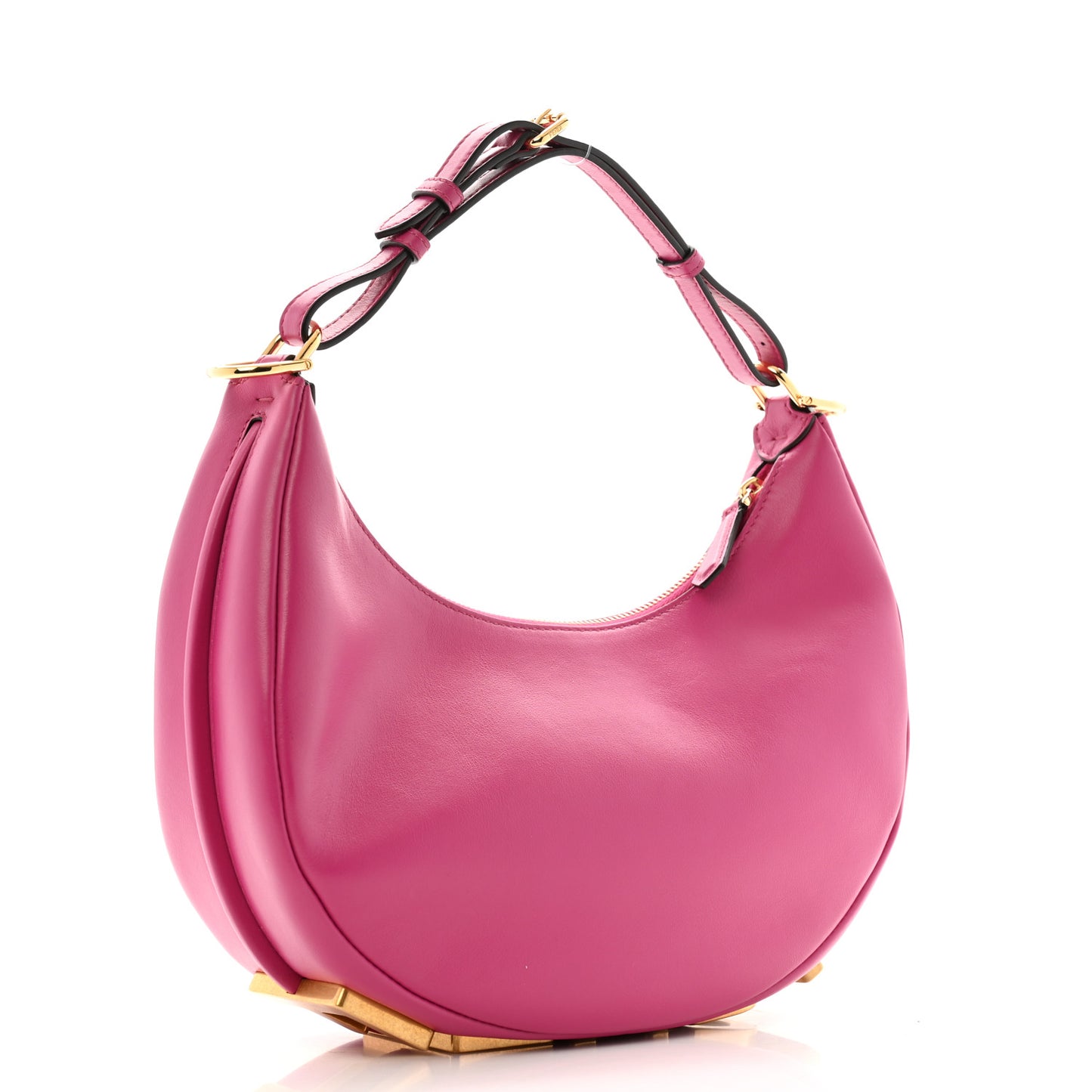Vitello Grace Matte Small Fendigraphy Hobo Bag Ciclamino Pilar