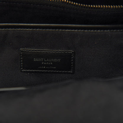 Saint Laurent Canvas Signature Heaven Embroidered Mini City Backpack Black 6 of 11