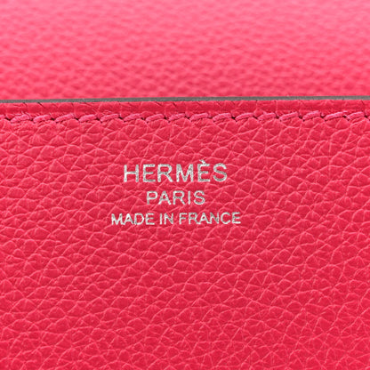 Hermes Evercolor Twins Bag Framboise Rouge Sellier 7 of 11