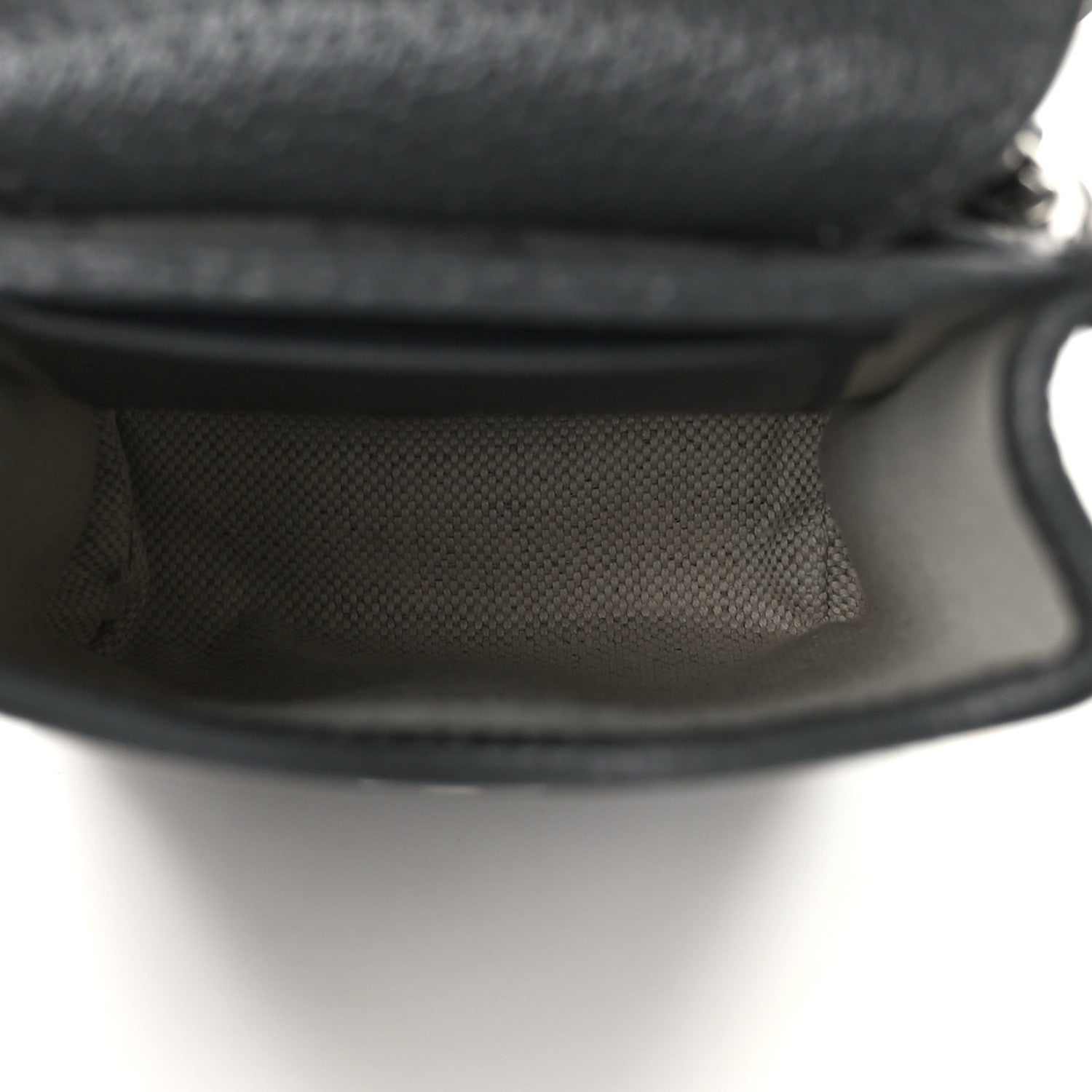 Gucci GG Supreme Monogram Textured Dollar Calfskin Phone Crossbody Bag Grey Black Graphite Grey 5 of 10