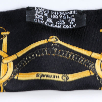 Hermes Silk Eperon D'Or Twilly Black 3 of 5