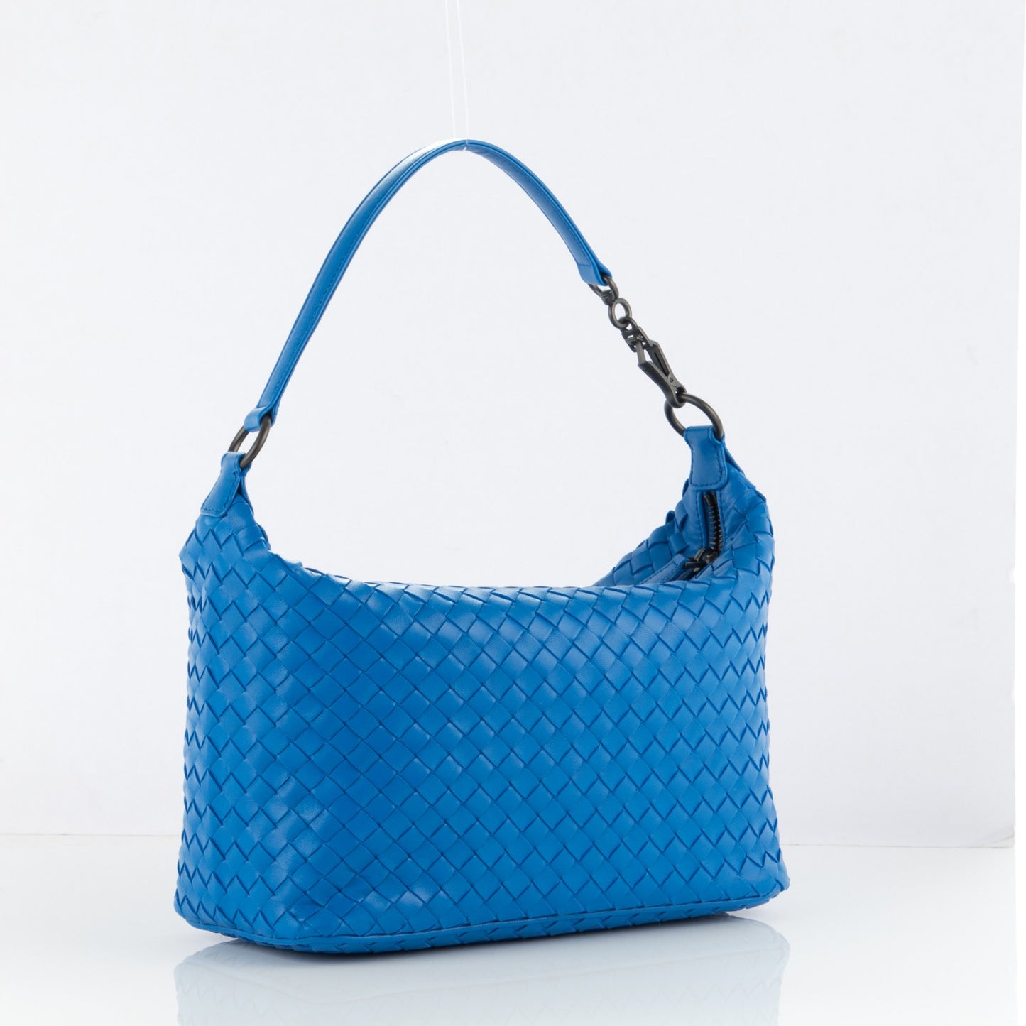 Nappa Intrecciato Small Shoulder Bag Bleuette