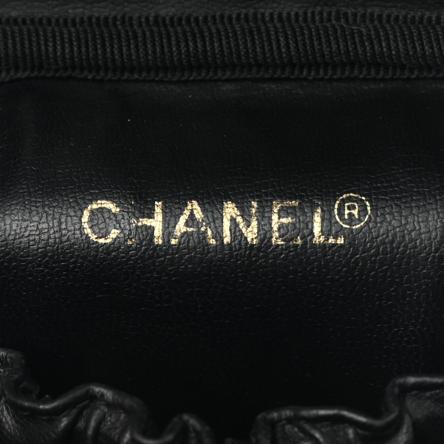 Lambskin Vanity Cosmetic Case Black
