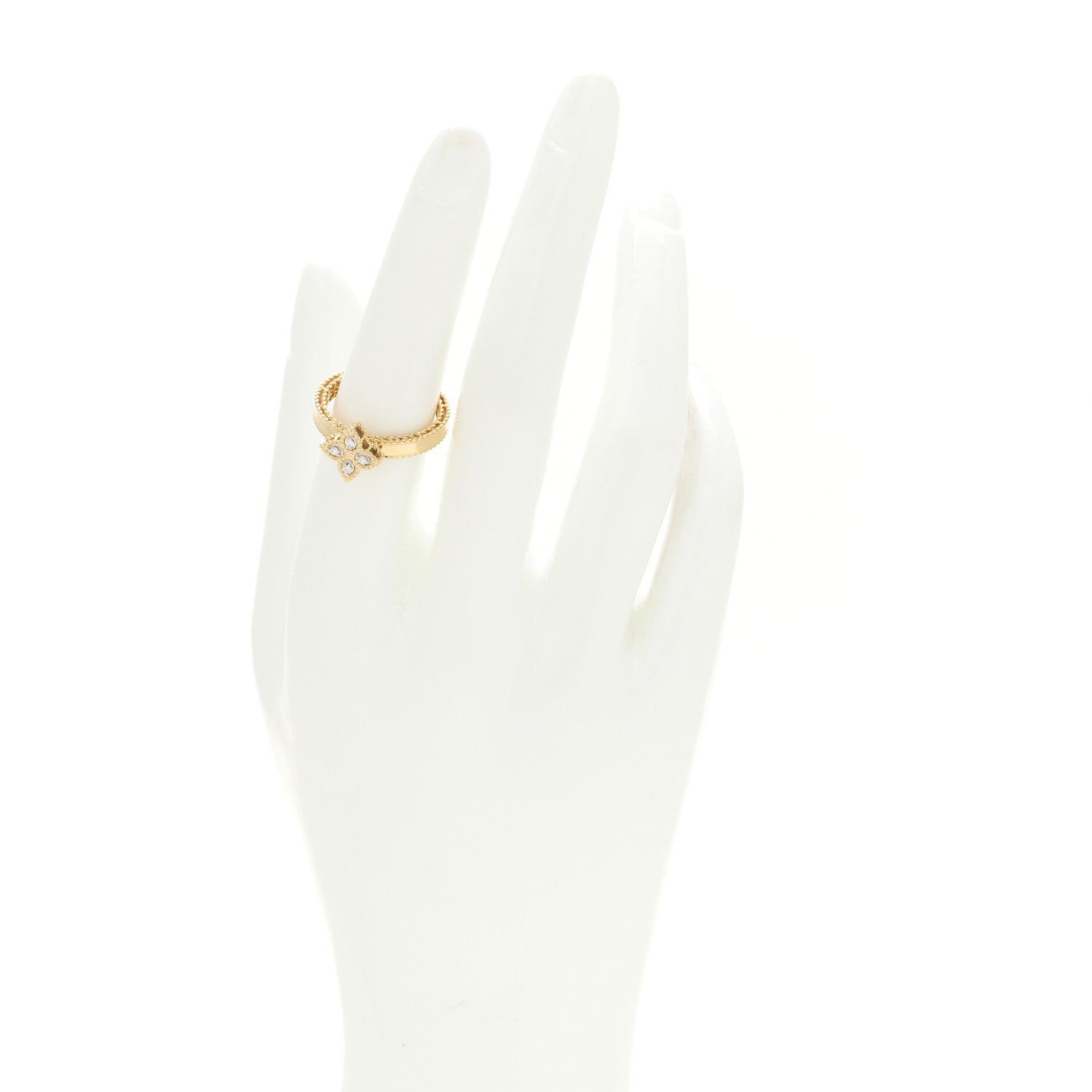 Roberto Coin 18K Yellow White Gold Diamond .05ctw Princess Flower