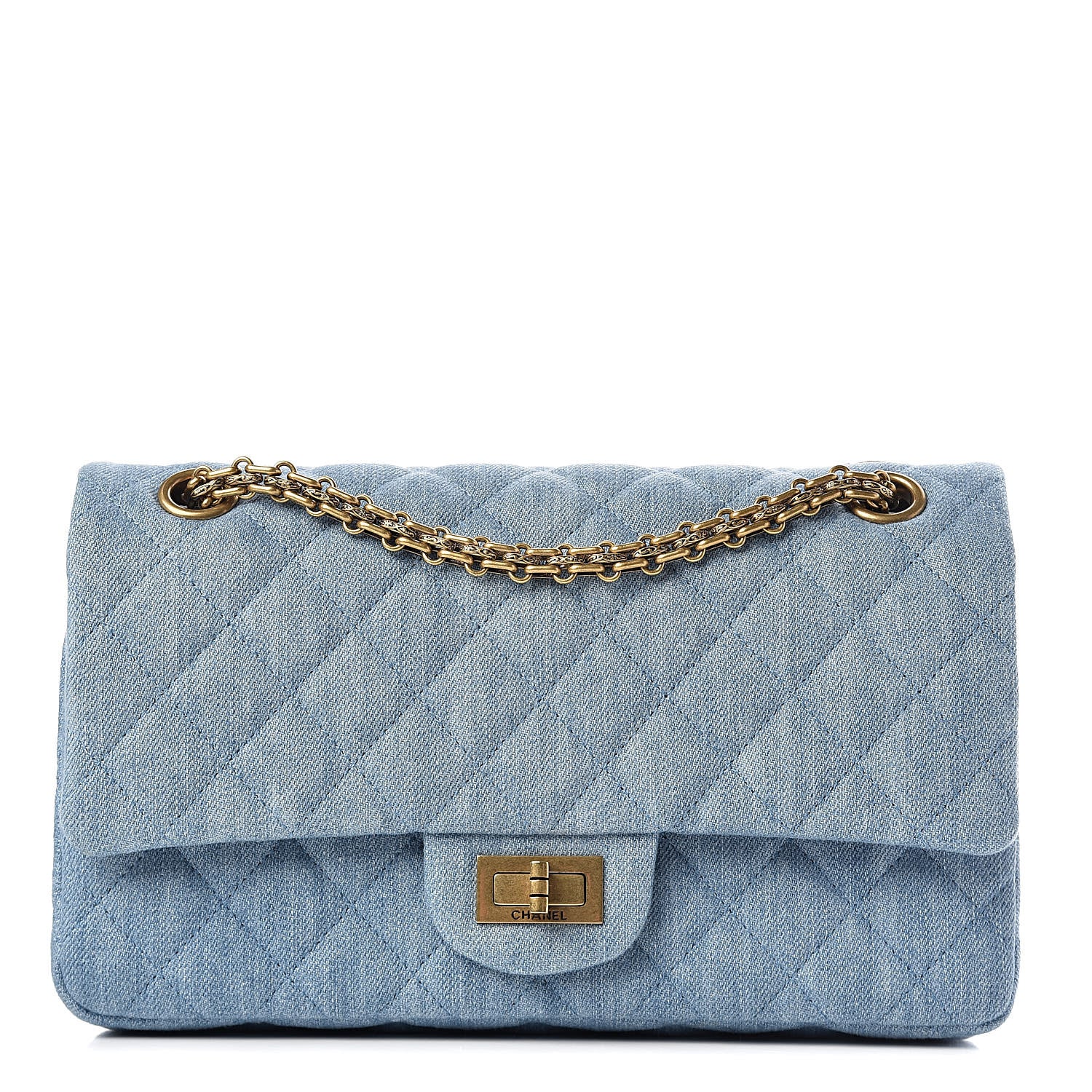 Chanel Denim Quilted 2.55 Reissue 225 Flap Light Blue 1 of 10