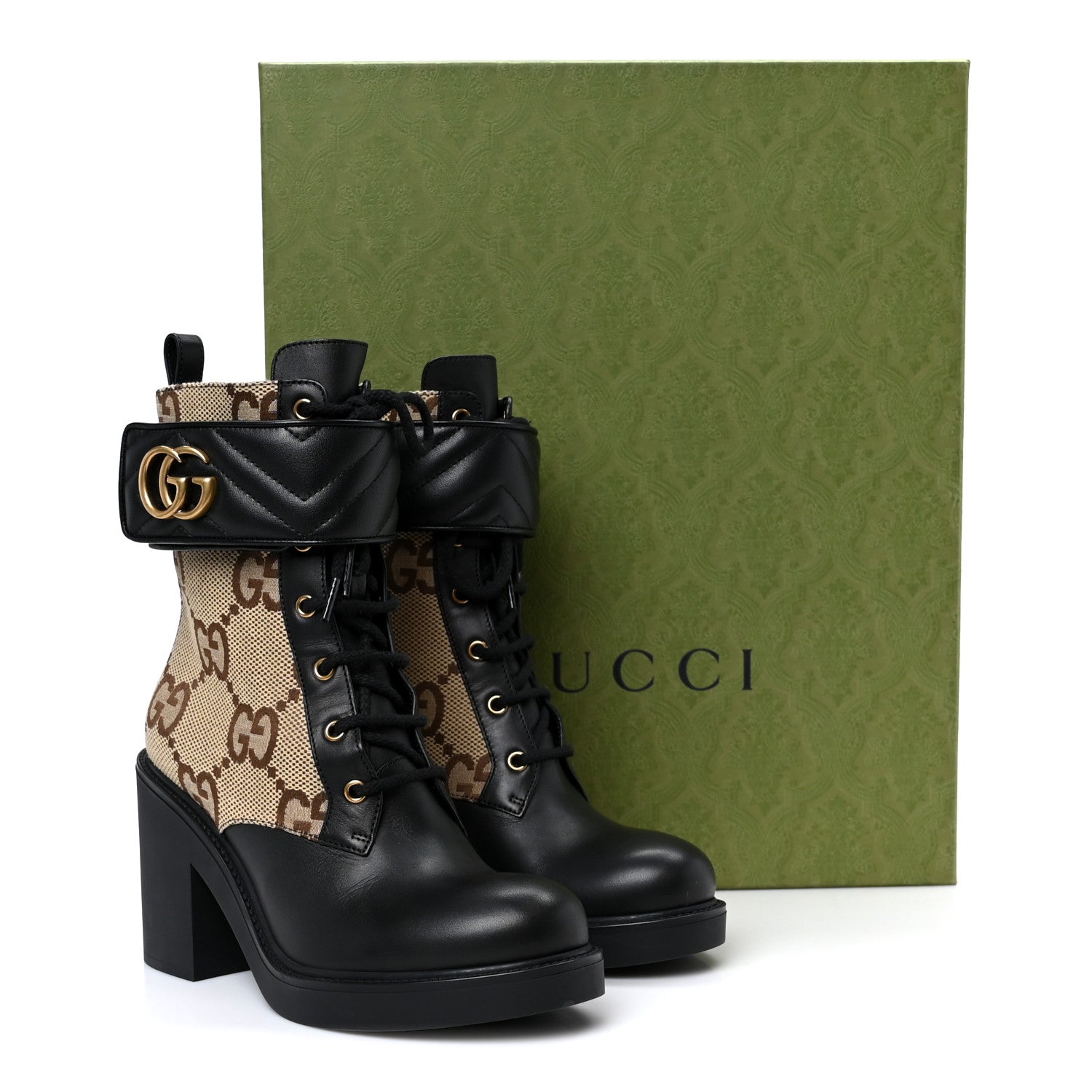 Gucci Flores Calfskin Monogram Maxi GG Nappa Matelasse Double G