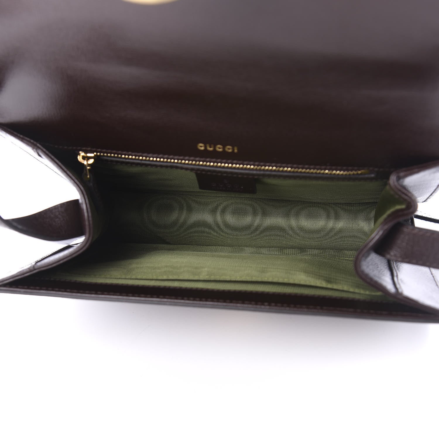 Gucci Suede Small Torchon GG Ring Shoulder Bag Reflex Brown 5 of 11