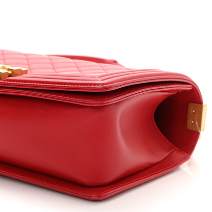 Chanel Lambskin Quilted Medium Boy Flap Red 10 of 11